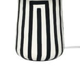 thumbnail image 5 of Minori Black Striped Papier Mache Table Lamp, 5 of 7