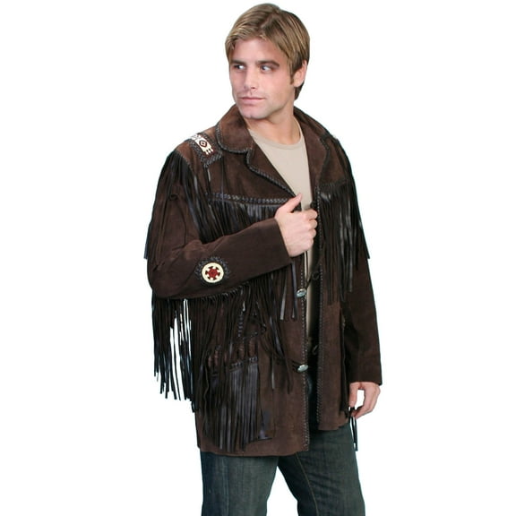 Scully 758-67-46 Mens Leather Wear Coat, Expresso Boar Suede - Size 46