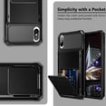 thumbnail image 6 of for iPhone Xs Wallet Case iPhone X Cover Credit Card Holder 4-Card Slot Scratch Resistant Dual Layer Protective Bumper Rugged TPU Rubber Armor Hard Shell Cover for iPhone X XS 10 10S Black, 6 of 6