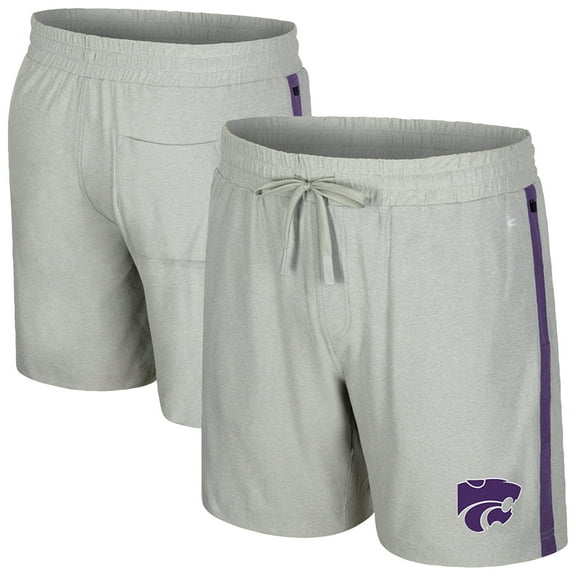 Men's Colosseum Gray Kansas State Wildcats Mac Shorts