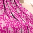 thumbnail image 3 of Pink Breast Cancer Blanket,Comfortable Soft Lamb Wool Throw Blanket,All Season,Warm Lightweight Blankets for Sofa Bed Couch Living Room Chair,60"x80", 3 of 4