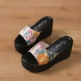 thumbnail image 5 of Cameland Sandales Compensées à Plateforme d'Été pour Femmes Couleur Unie Florale, 5 of 5