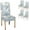 Coastal, variant on Elastic Chair Cover Set of 4 Chair Covers for Dining Chairs Beach Coastal Star Background Slipcover Chairs Covers for Kitchen Living Room Restaurant
