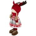 thumbnail image 6 of Northlight Nordic Girl with Moose Antler Hat Christmas Figure - 17" - Red and White, 6 of 7