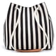 thumbnail image 1 of Bolso bandolera de rayas verticales en blanco y negro, 1 of 5