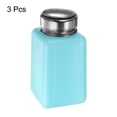 thumbnail image 3 of Uxcell 3pcs Solvent Alcohol Dispensers 200ml(6.7oz) Push Down Liquid Dispenser Pump with Stainless Steel Lid, Blue, 3 of 6