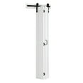 thumbnail image 1 of KFFKFF Bifold Barn Door, 24" x 84", MDF Bi-Fold Sliding Closet Doors, Header Board and Hardware Kit Included, H-Frame Space-Saving Design, Panels Need to Assemble, White, 1 of 9