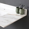 thumbnail image 7 of 43 Inch Bathroom White Marble Vanity Top - Rectangular Sink, 4" Backsplash, Pre-drilled Faucet Hole, Suits 42" W X 21" D Cabinets For Undermount 42"x21", 7 of 7