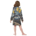 thumbnail image 7 of FORMRS Niños Bathrobe Unisex Hooded Robe Soft Plush Pajamas Sleepwear, Size 2-3T, Swirling Starry Sky, 7 of 7