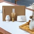 thumbnail image 4 of Tazón de té japonés Yotijar F azul de 4 hojas batidor de matcha, 4 of 7