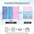 thumbnail image 3 of VUNATE Outdoor Rug 8'x10' Patio Rug Waterproof Woven Plastic Outdoor Mat for Picnic RV Porch Camping Reversible Outside Rug Blue and Pink, 3 of 7