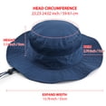 thumbnail image 2 of OZERO UPF 50+ Sun Hats for Women Men - Wide Brim Summer Mesh Hat UV Protection Packable Boonie Bucket Fishing Camping Safari Beach Hats for Ladies Hiking, 2 of 7