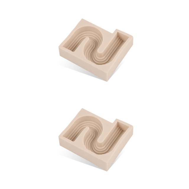 Monstrate Molde de silicona para hacer velas, molde para dulces de gelatina de azúcar, resistente al calor, reutilizable, suministros para manualidades, Tipo H 2piezas Monstrate CBP160912