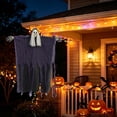 thumbnail image 7 of Njoeus Hanging Swinging Ghosts Witch Decor Outdoor Halloween Decor Scary Flying Witch Grim Reapers for Front Porch Yard Garden Party Brings Glowing Spooky Display, 7 of 7