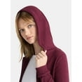 thumbnail image 3 of No Boundaries Brushed Ribbed Zip-Up Hoodie and Flare Pants Set, 2-Piece, Women's, 3 of 3