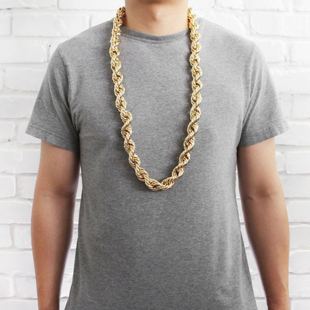 Men's 20mm Large 14k Yellow Gold Plated 