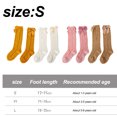 thumbnail image 2 of Calcetines para niñas Medias para niños pequeños Calcetines de pantorrilla, Calcetines finos de malla con lazo para primavera y verano, 4 pares, 2 of 5