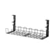 thumbnail image 4 of Organizador de cables para debajo del escritorio, contenedor reutilizable, ataduras de cables, cesta, alambre de hierro negro jinwen Estante de almacenamiento de alambre, 4 of 8