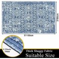 thumbnail image 2 of Living Room Rug, Vintage Shaggy Soft Laundry Rug, Non Slip Kitchen Area Mat, Washable Farmhouse Bedroom Area Carpet for Bathroom, Kitchen and Kidsroom (3'x5', Blue), 2 of 8