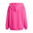 thumbnail image 6 of Kaprioy Womens Plus Size Hoodies Sweatshirt Long Sleeve Zip Up Drawstring Jacket Coat Fashion Clothing Outwear with Pocket Hot Pink, S, 6 of 6