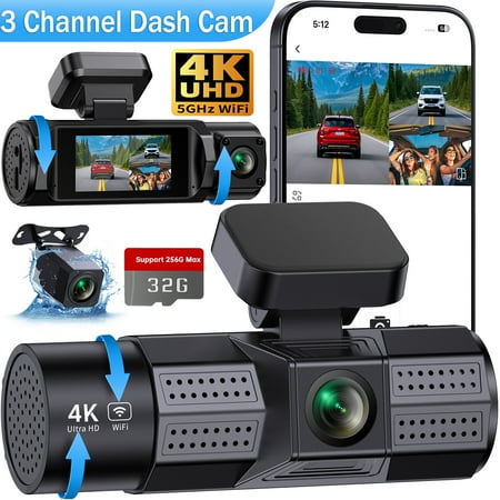 Froura 3-Channel 4K Dash Cam