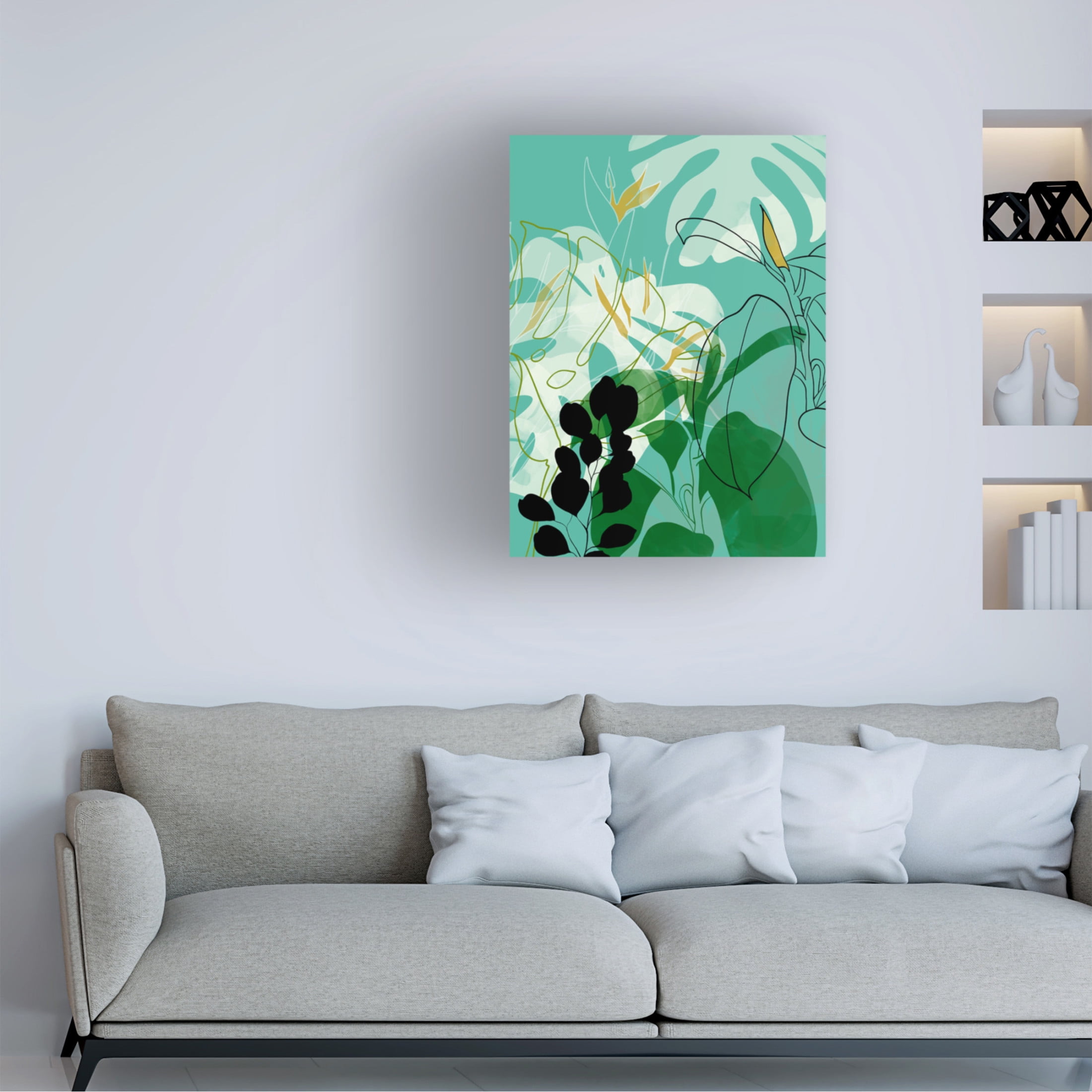 Trademark Fine Art Ana Rut Bre Leaves 26 Canvas Wall Art