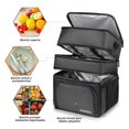 thumbnail image 3 of INSMEER 30 Latas/20l Lonchera Termica Grande para Hombre/Mujer Bolsa de Almuerzo A Prueba De Fugas de 3 Capas Lonchera Portatil para Trabajo, Camping, Picnic, Playa, Viajes (Negro), 3 of 7