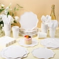 thumbnail image 4 of Suministros de fiesta Ziliny, 350 unidades, desechables, blancos, para 50 invitados, 4 of 6