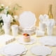 thumbnail image 4 of Suministros de fiesta Ziliny, 350 unidades, desechables, blancos, para 50 invitados, 4 of 6