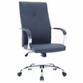 thumbnail image 1 of Pemberly Row Modern High-Back Leather Conference Office Chair in Navy Blue, 1 of 9