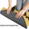 thumbnail image 3 of Yellow and Brown Of Leopard Print Hot Yoga Mat Towel Non Slip for Hot Yoga - Quick-Drying Yoga Mat Cover with 4 Corner Pockets with Travel Bag - Hot Yoga Towel Non Slip 74"x26", 3 of 6