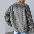thumbnail image 4 of Chaquetas y abrigos casuales sin capucha de manga larga para mujer, suéter liso de manga larga con cremallera, abrigo casual, chaqueta para mujer, 4 of 5