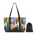 thumbnail image 7 of FORMRS Canvas Laptop Tote Bag for Women with 15.6" Computer Compartments Shoulder Handbag, Abstract Plants, 7 of 7