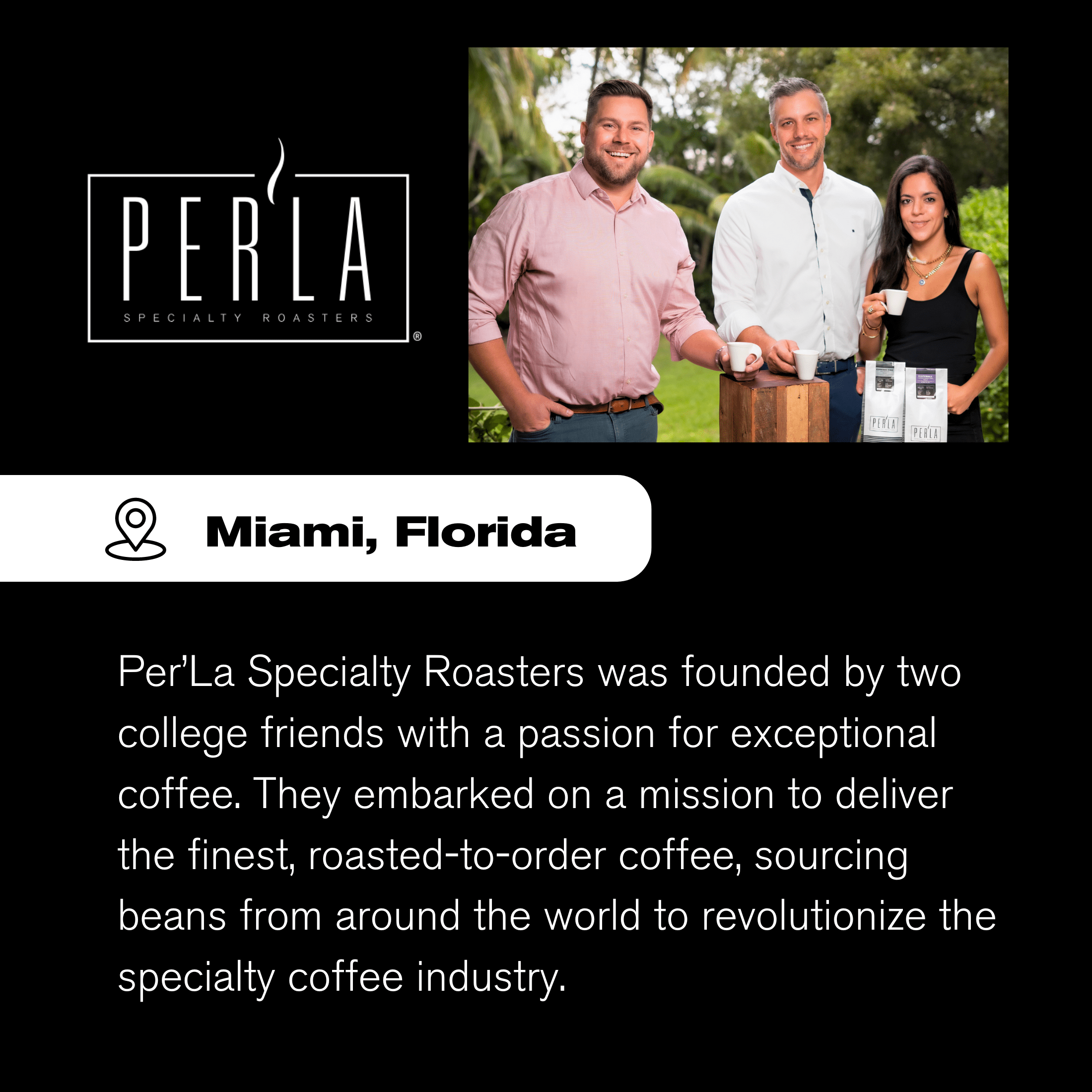 Per'La Specialty Roasters Single Origin Brazil, Medium Roast, Whole Bean 12oz, Naturally Caffeinated