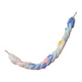 thumbnail image 3 of Bunblic Bird Rope Perch Parrot Climbing Standing Toy Pet Supply Hanging Parrot Stand Parrot Climbing Rope for Lovebirds Small Animals Blue White, 3 of 8