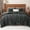 Dark Grey, variant on PHF Warm Sherpa Fleece Queen Comforter Set, 3D Tufted Fluffy Dark Grey Bedding for Winter, Soft 3 Pieces Shaggy Bed Set, 1 Comforter (90"x90") and 2 Pillowcases (20"x26")