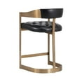thumbnail image 5 of Home Square Beaumont 27.25" Bonded Leather Counter Stool in Black - Set of 3, 5 of 9