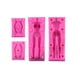 thumbnail image 1 of Moyic Juego de moldes de silicona Festival Fiesta Postre Pastel Fondant Decoración Comedor Bar Panadería Cocina Molde para hornear Herramientas y accesorios para hornear Forma de mujer, 1 of 6