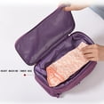 thumbnail image 5 of UAEBM Travel Underwear Storage Bag - Bra & Underwear Organizer - Casual & Elegant Design - Large Capacity - Multi-Segment Compartments Purple, 5 of 9