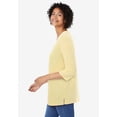 thumbnail image 3 of Woman Within Plus Size Perfect Three-Quarter Sleeve V-Neck Tunic, 3 of 6
