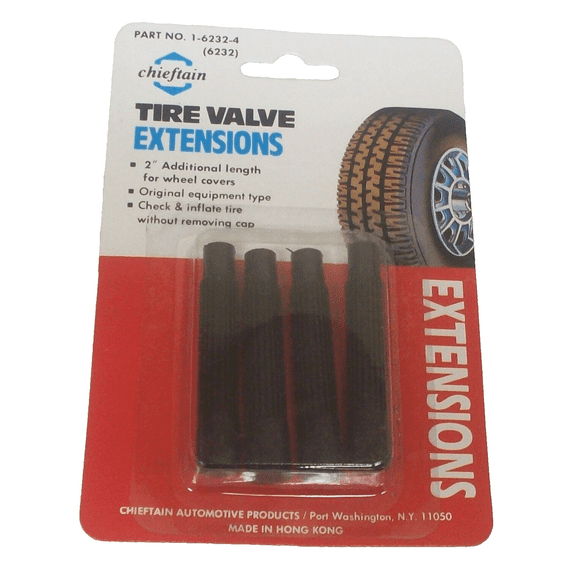 Chieftain Automotive 2" Plastic Tire Valve Stem Extensions 1-6232 - 4PK