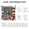 thumbnail image 5 of PHYHOO July Decorations Pillow Covers Star and Stripe Freedom Boot Floral Flag Throw Pillow Covers Patriotic Pillows Independence Memorial Day Decor Cushion Case, 5 of 5