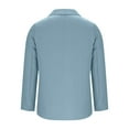 thumbnail image 7 of Ltctricy Women's Oversized Blazers Business Casual Lapel Long Sleeve Button Solid Color Suit Jackets Work Office Outwear Coats(Light Blue,X-Large), 7 of 7