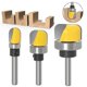 thumbnail image 3 of 3 pcs 1/4 inch shank Bowl and tray cutter, Bowl and tray template cutter set with ball bearings, 3 of 5