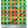 thumbnail image 1 of Soimoi Green Cotton Voile Fabric Check Check Print Fabric by the Yard 56 Inch Wide, 1 of 4
