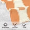 thumbnail image 5 of Yayeee 2 Pack Hand Towels for Bathroom 100% Cotton 16" x 28" Soft Absorbent Kitchen Towel, Orange Geometric Pattern, 5 of 7
