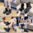 thumbnail image 5 of Cyiecw Women's Winter Warm Snow Boots, Waterproof Mid Calf Boots Outdoor Anti-slip Height Increase Shoes Warm Comfortable Winter Shoes, 5 of 8