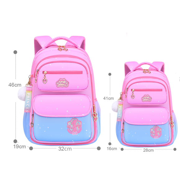 AMERTEER Ensemble de Sac à Dos pour Tout-Petits de 18 Pouces pour Petites Filles, Mignon Sac à Dos Léger pour la Maternelle pour l'École, Sac Résistant à l'Eau, Sac à Livres, Cadeaux de Noël pour Filles, Bleu