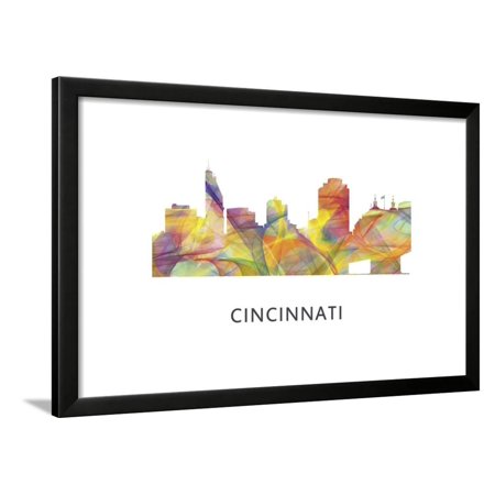 Cincinnati Ohio Skyline Framed Print Wall Art By Marlene Watson