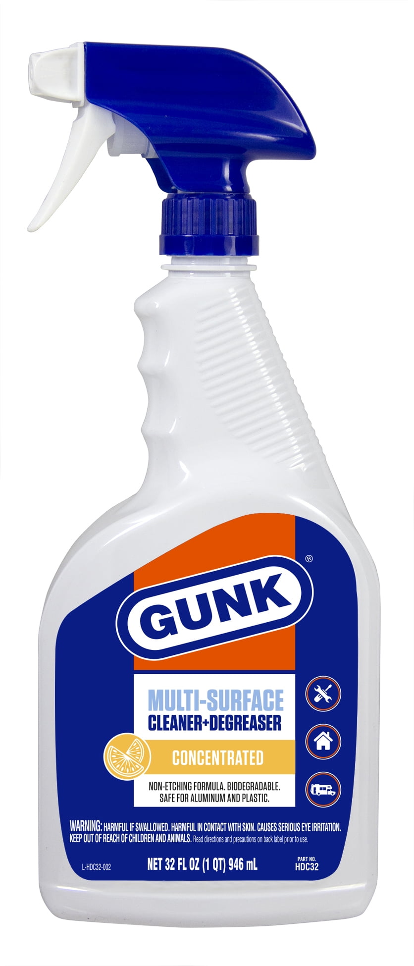 (12 pack) GUNK HDC32 Multi-Surface Trigger Spray Degreaser, 32 oz